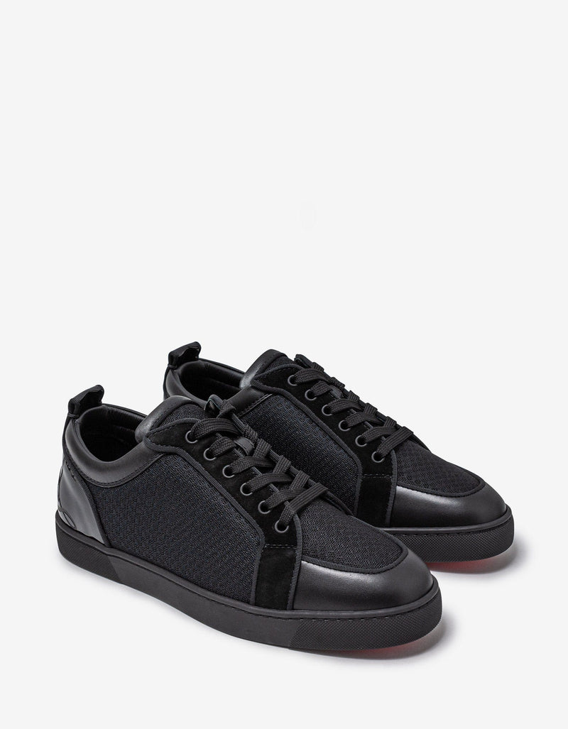 Christian Louboutin Fun Rantulow Black Leather & Mesh Trainers