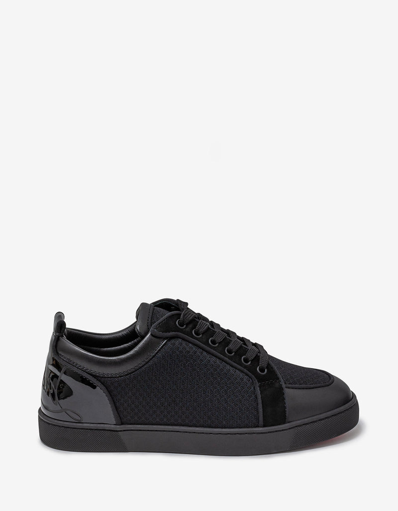 Christian Louboutin Fun Rantulow Black Leather & Mesh Trainers