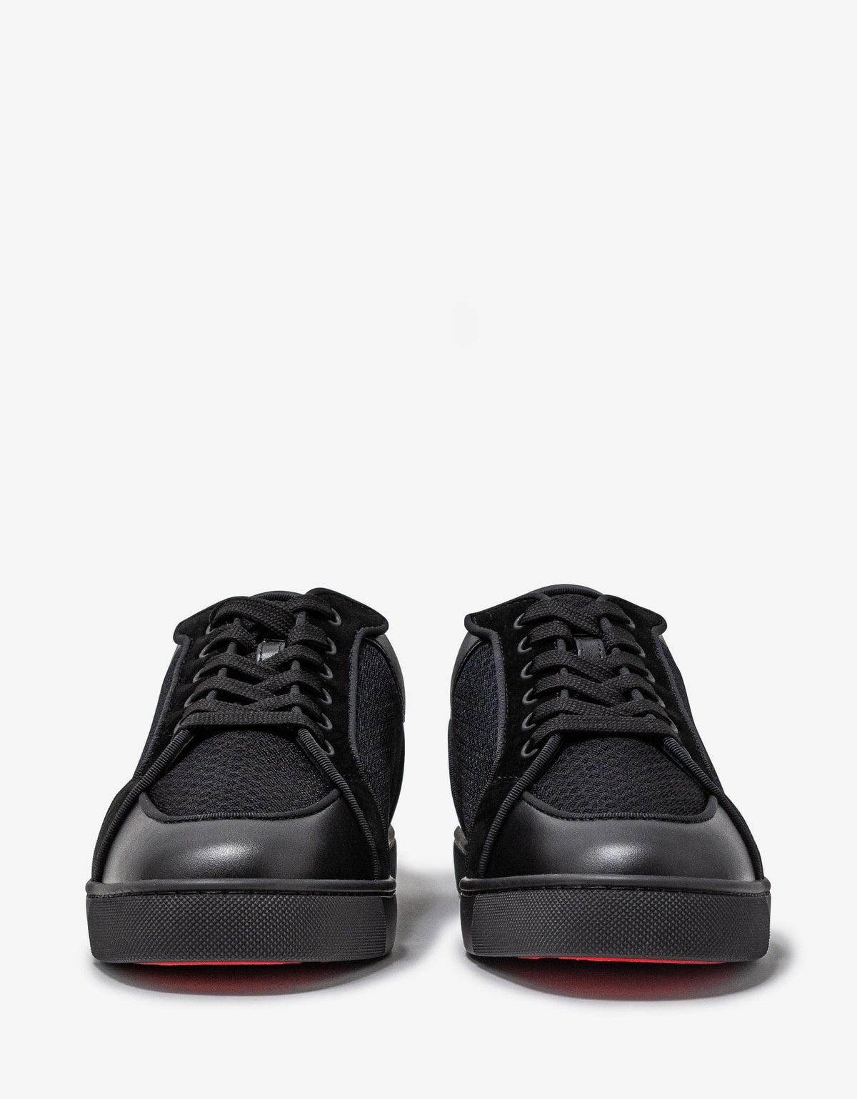 Christian Louboutin Fun Rantulow Black Leather & Mesh Trainers