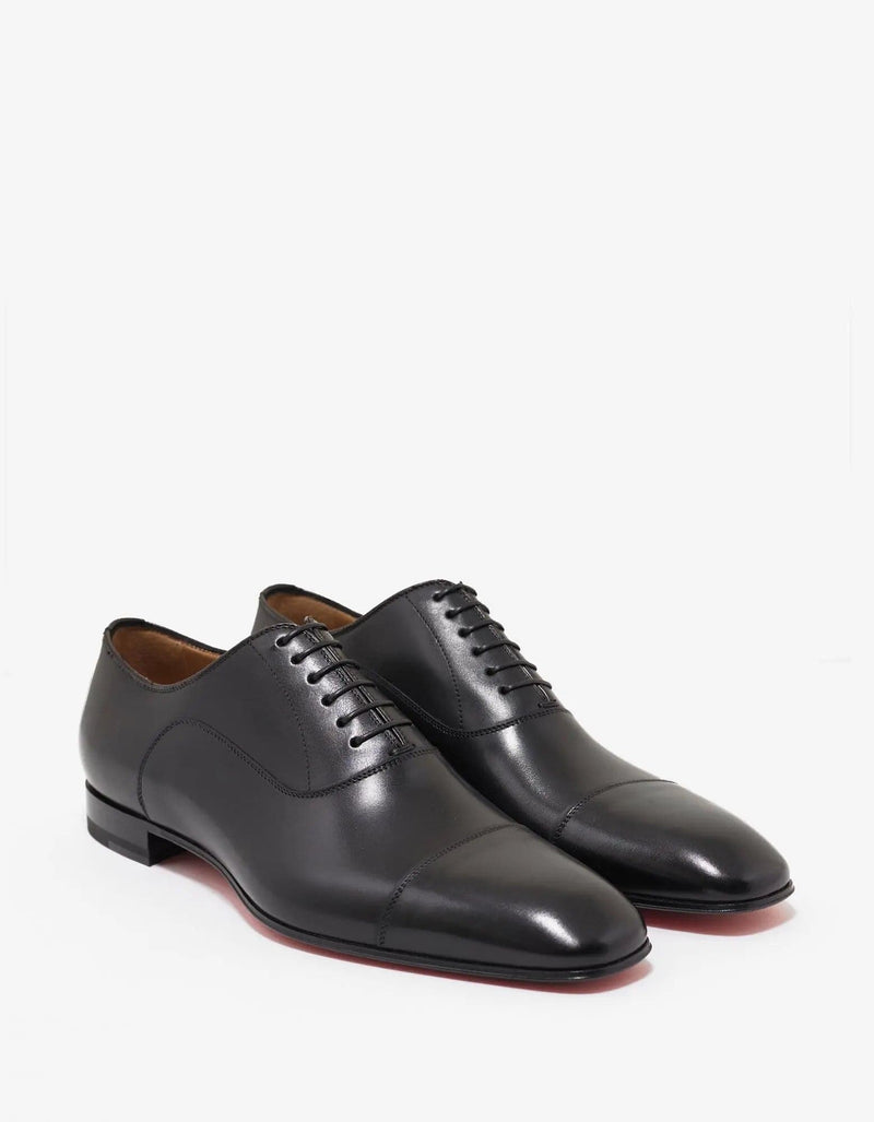 Christian Louboutin - Greggo Black Leather Oxford Shoes -