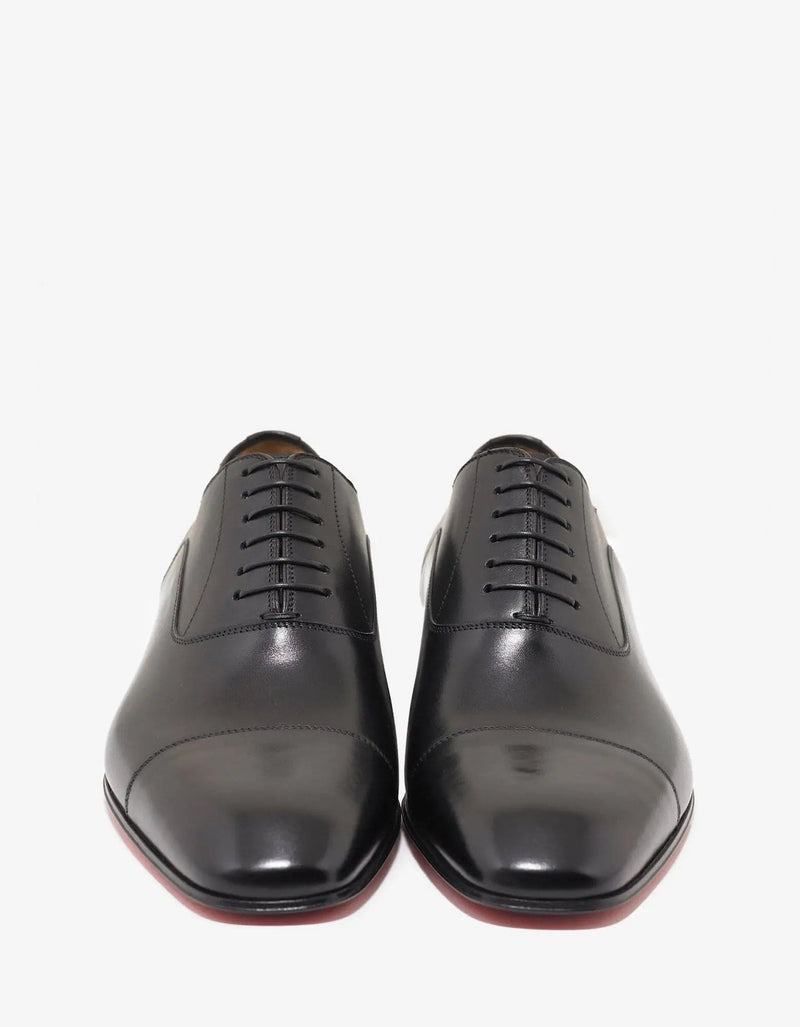 Christian Louboutin Greggo Black Leather Oxford Shoes -