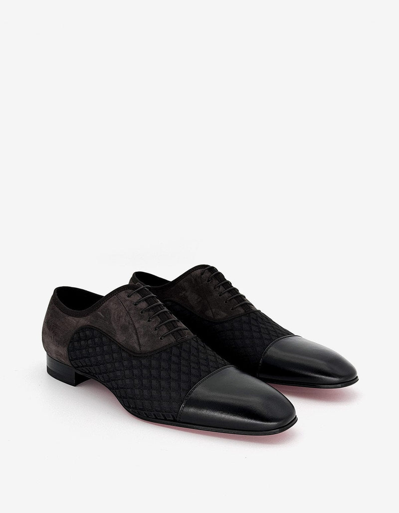 Christian Louboutin Greggo Flat Jacquard Black Shoes