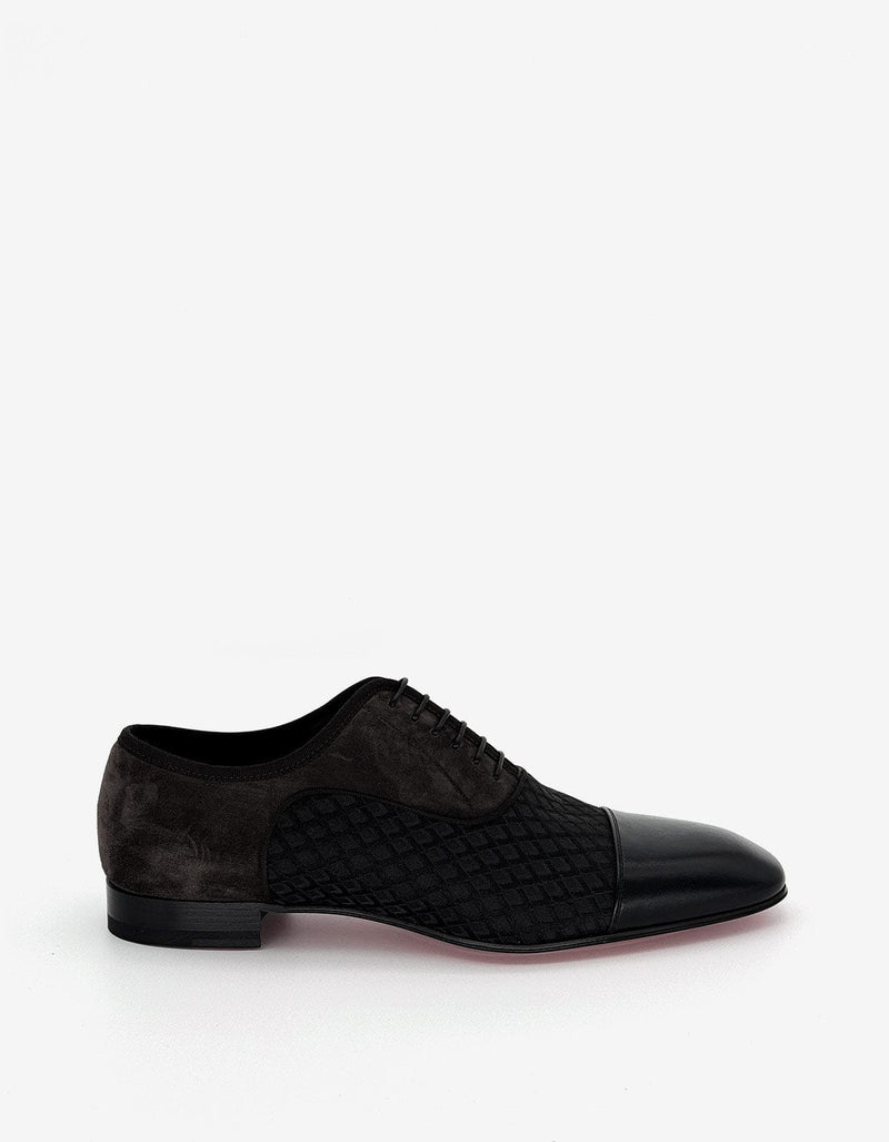 Christian Louboutin Greggo Flat Jacquard Black Shoes