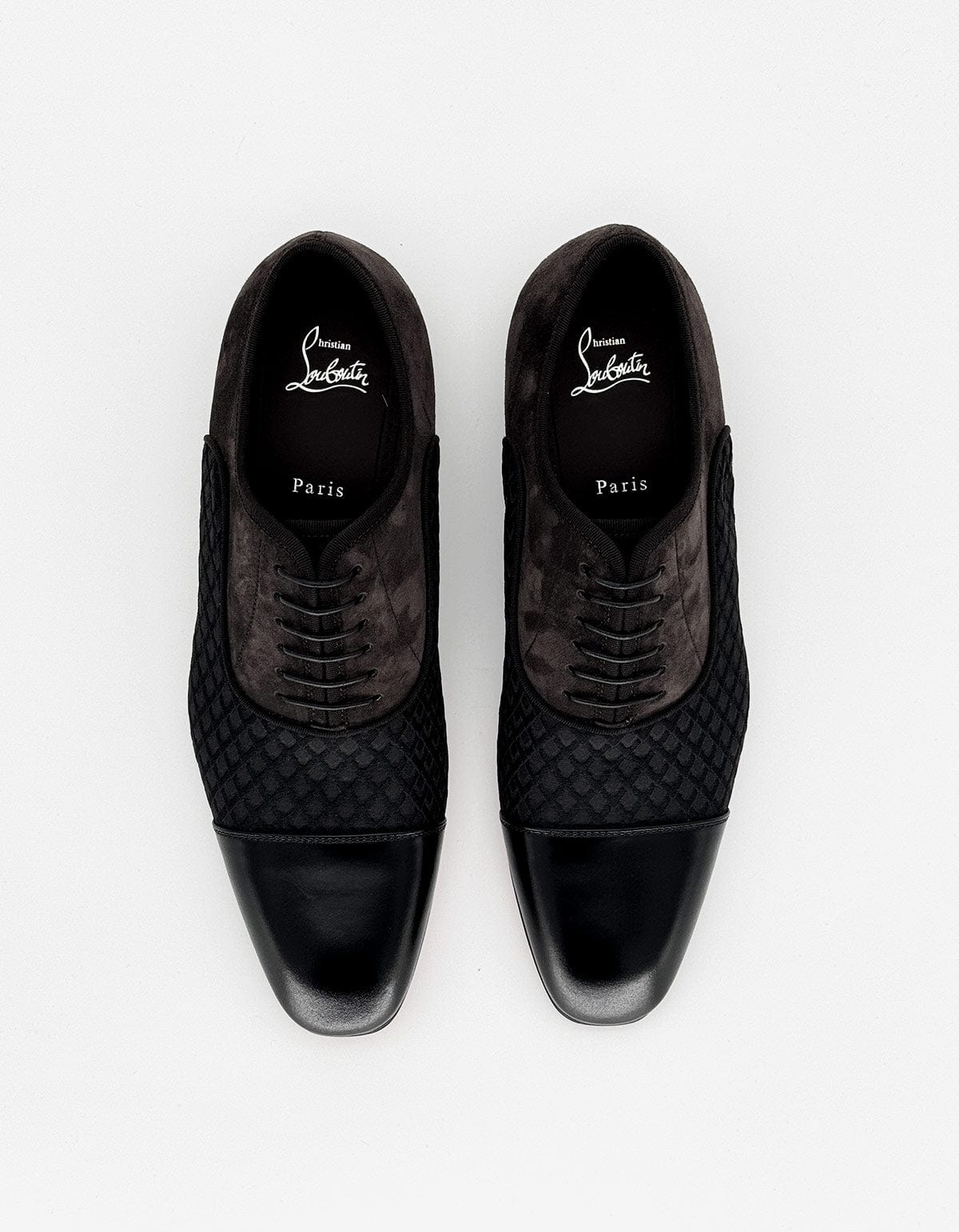 Christian Louboutin Greggo Flat Jacquard Black Shoes