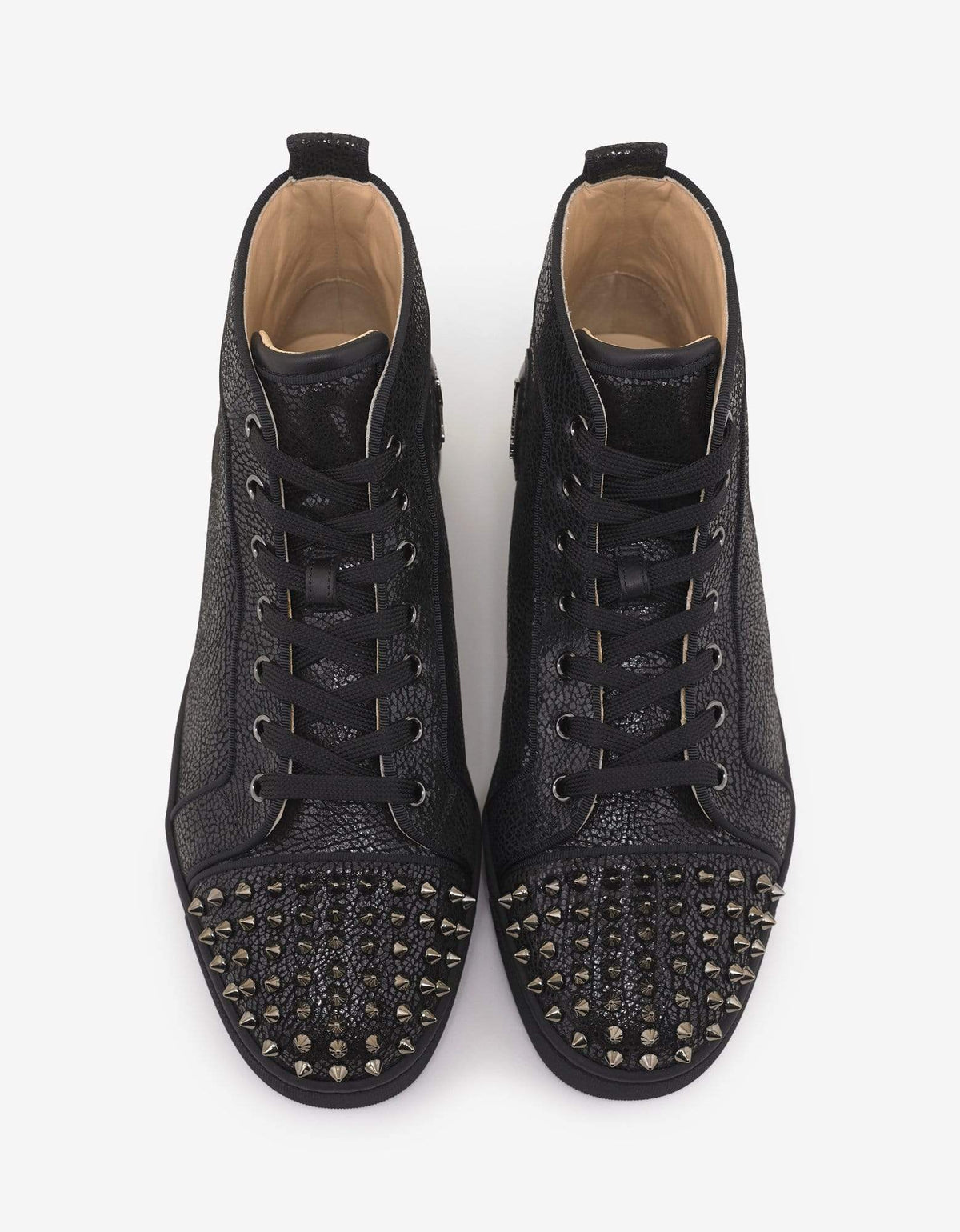 Christian Louboutin Lou Spikes Orlato Crosta Wax High Top Trainers