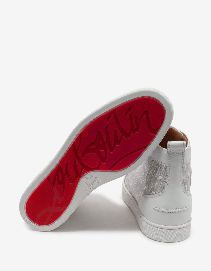 Christian Louboutin Louis CL Motif White High Top Trainers -