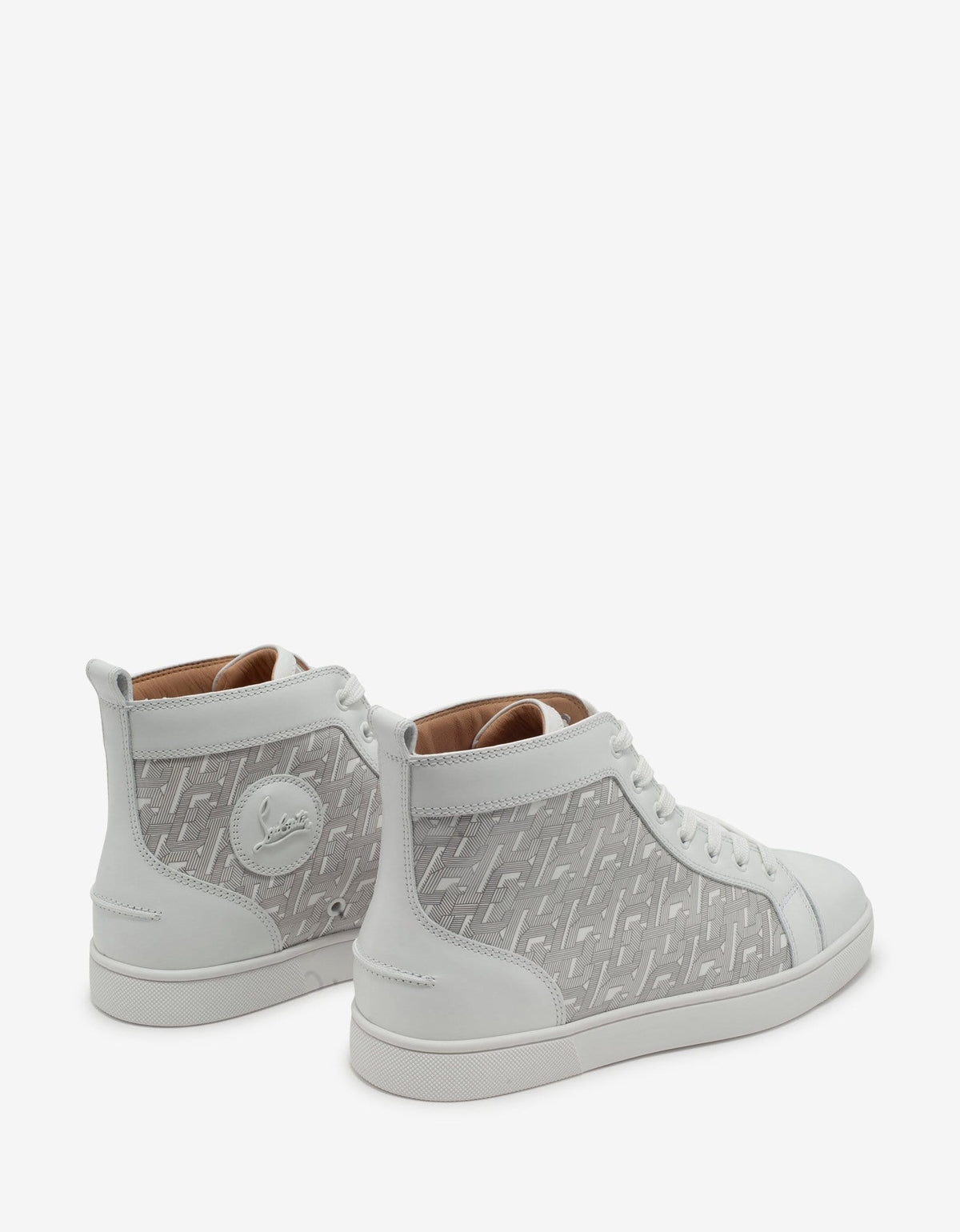 Christian Louboutin Louis CL Motif White High Top Trainers -