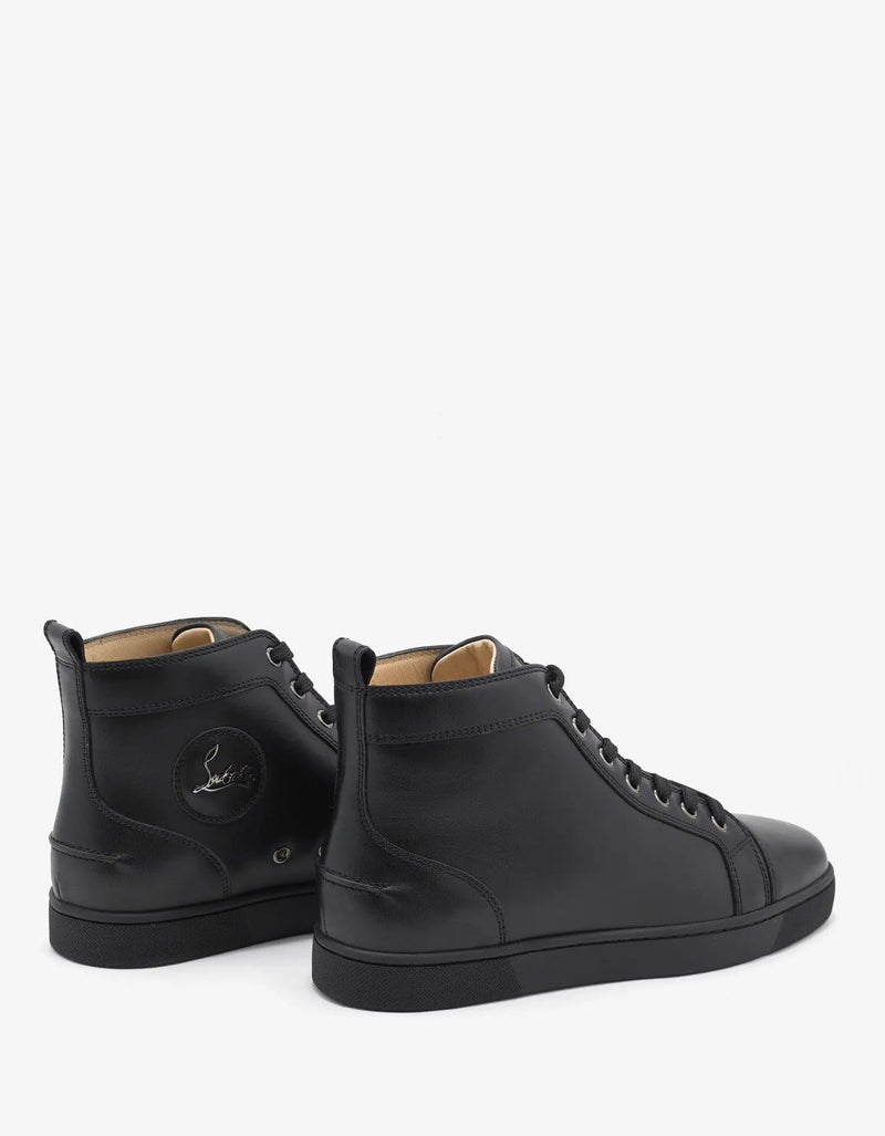 Christian Louboutin - Louis Flat Calf Black High Top Trainers -