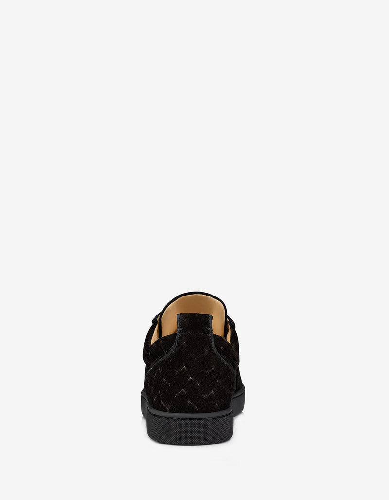 Christian Louboutin Louis Junior Black Braided Trainers