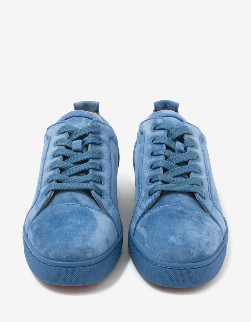 Christian Louboutin Louis Junior Orlato Blue Suede Trainers