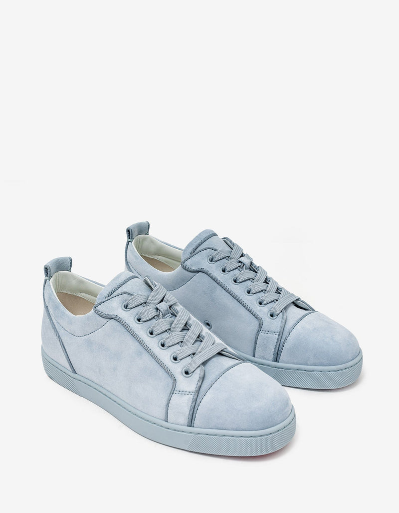 Christian Louboutin - Louis Junior Orlato Paseo Blue Suede Trainers -