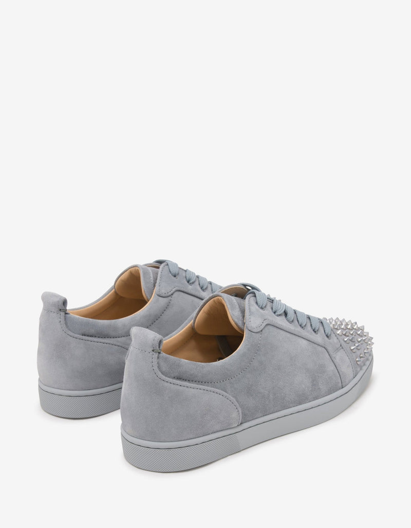 Christian Louboutin Louis Junior Spikes Orlato Grey Suede Trainers