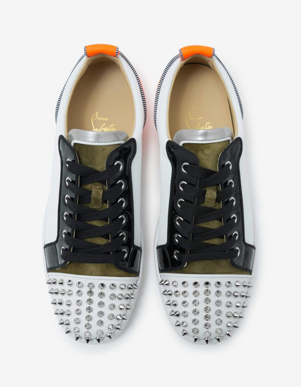 Christian Louboutin Louis Junior Spikes Orlato Multi-Panelled Trainers