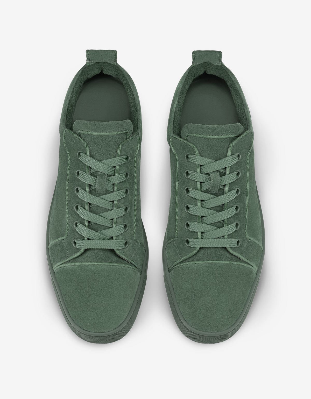 Christian Louboutin Louis Junior Tennessee Green Suede Trainers