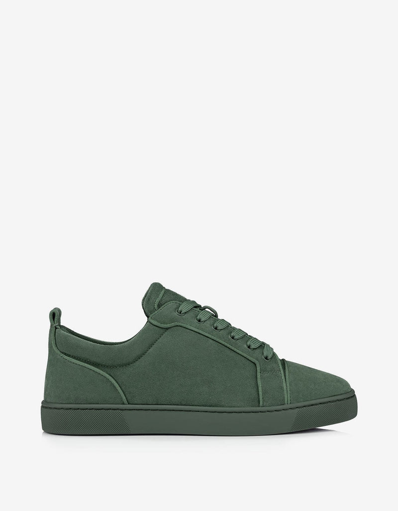 Christian Louboutin Louis Junior Tennessee Green Suede Trainers