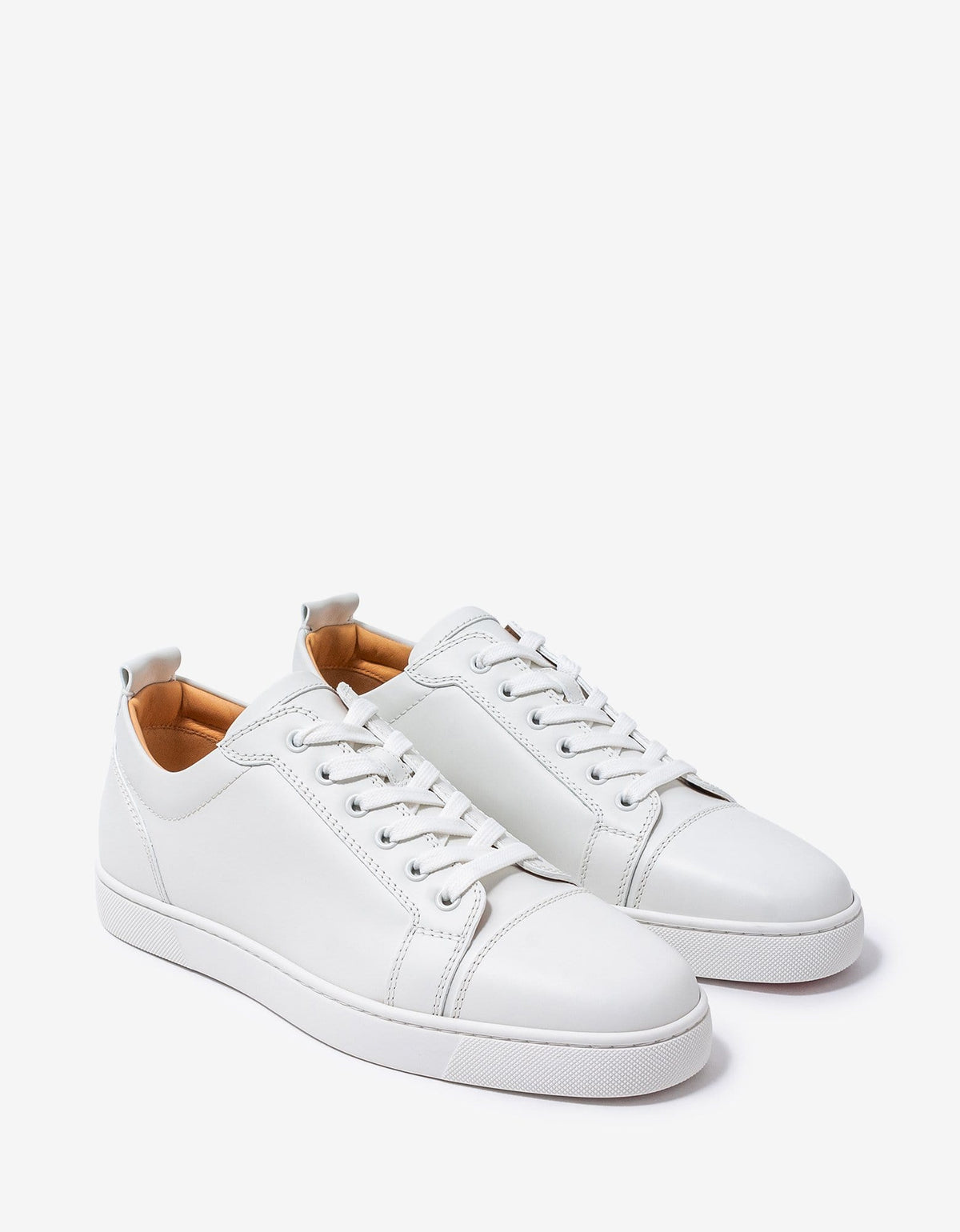 Christian Louboutin Louis Junior White Leather Trainers