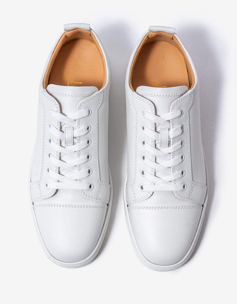 Christian Louboutin Louis Junior White Leather Trainers