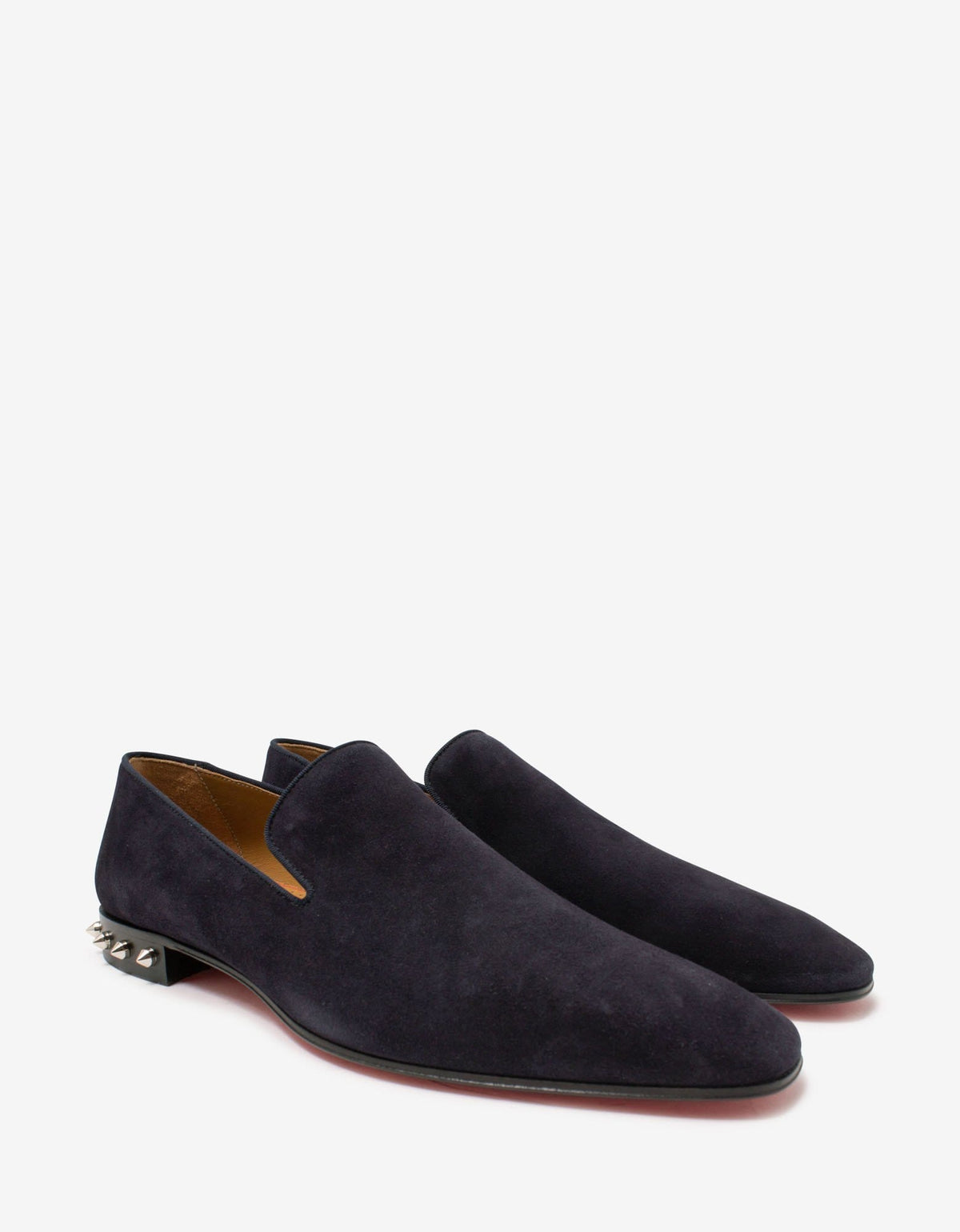 Christian Louboutin Marquees Ocean Blue Suede Leather Loafers