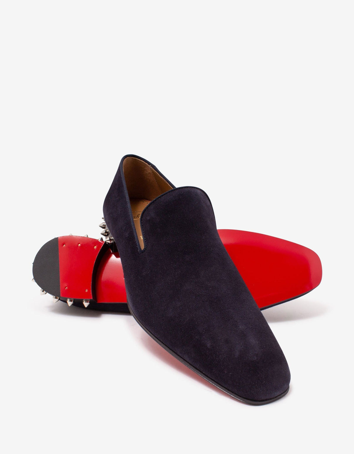 Christian Louboutin - Marquees Ocean Blue Suede Leather Loafers -