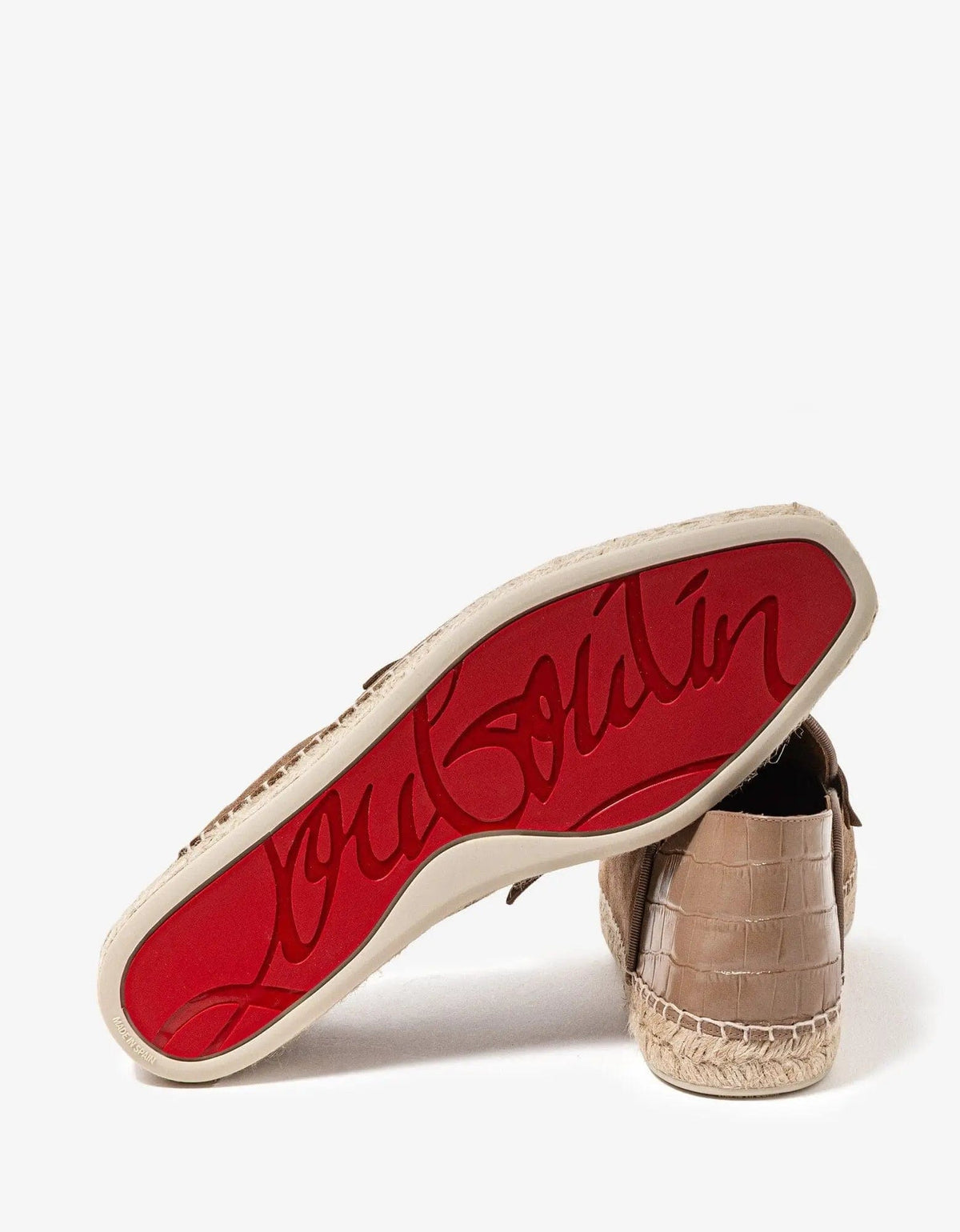 Christian Louboutin Paquepapa No Back Brown Espadrilles