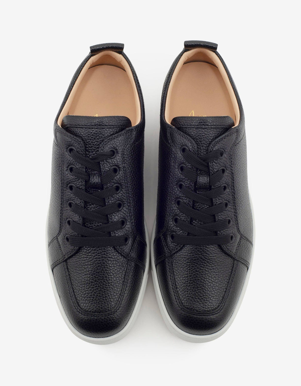 Christian Louboutin - Rantulow Black Grain Leather Trainers -