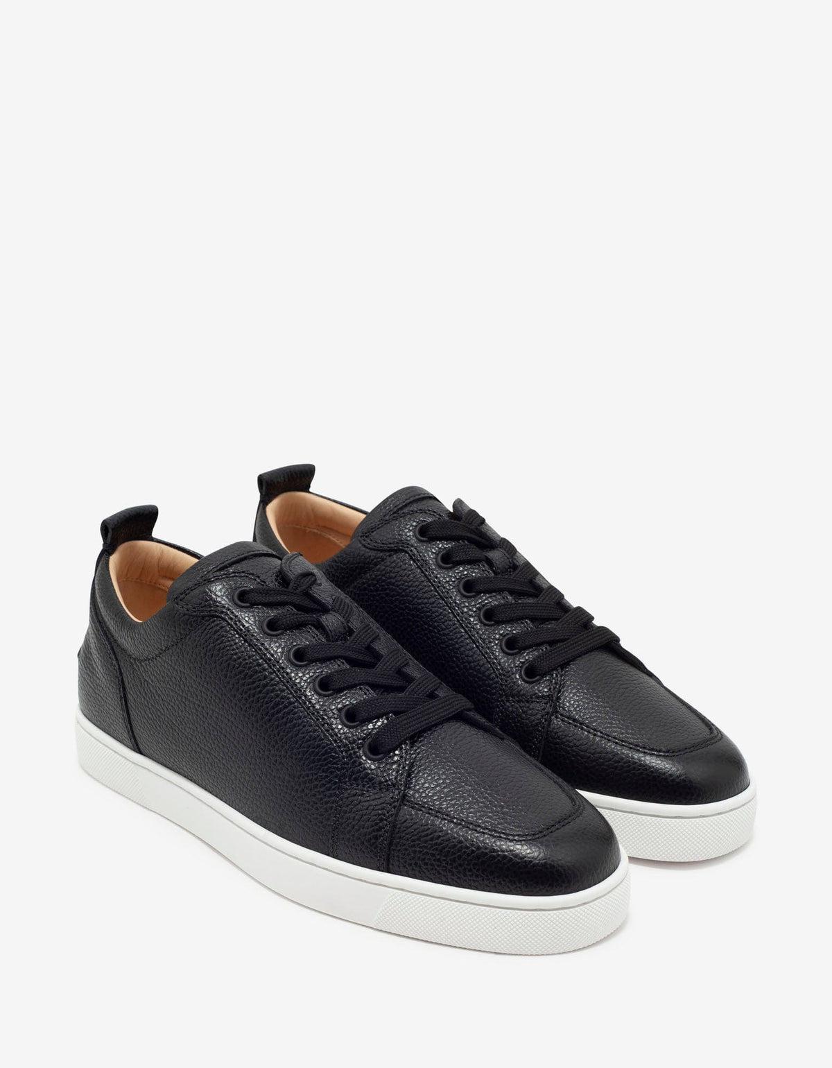 Christian Louboutin - Rantulow Black Grain Leather Trainers -