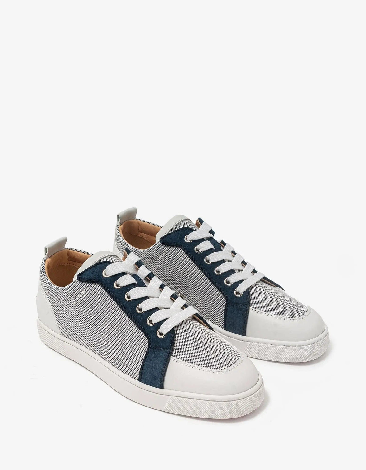 Christian Louboutin Rantulow Flat Navy Blue & White Trainers