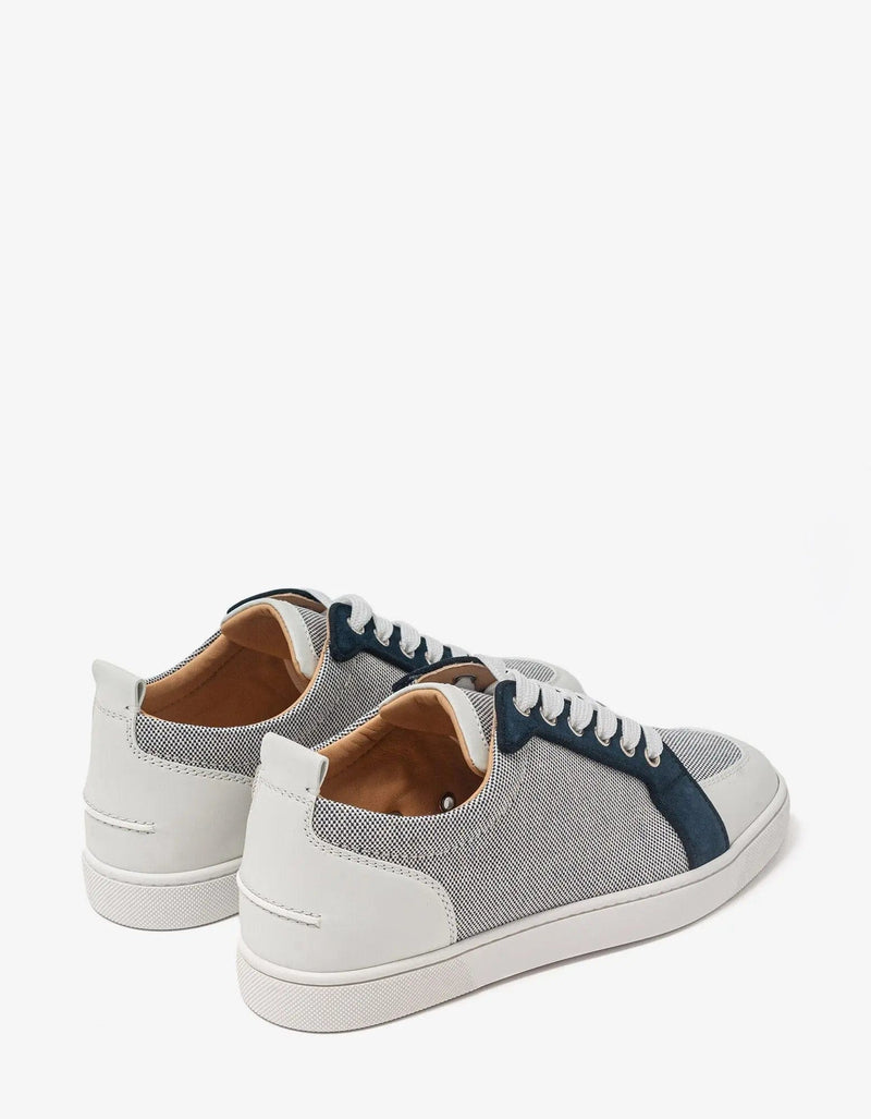 Christian Louboutin Rantulow Flat Navy Blue & White Trainers