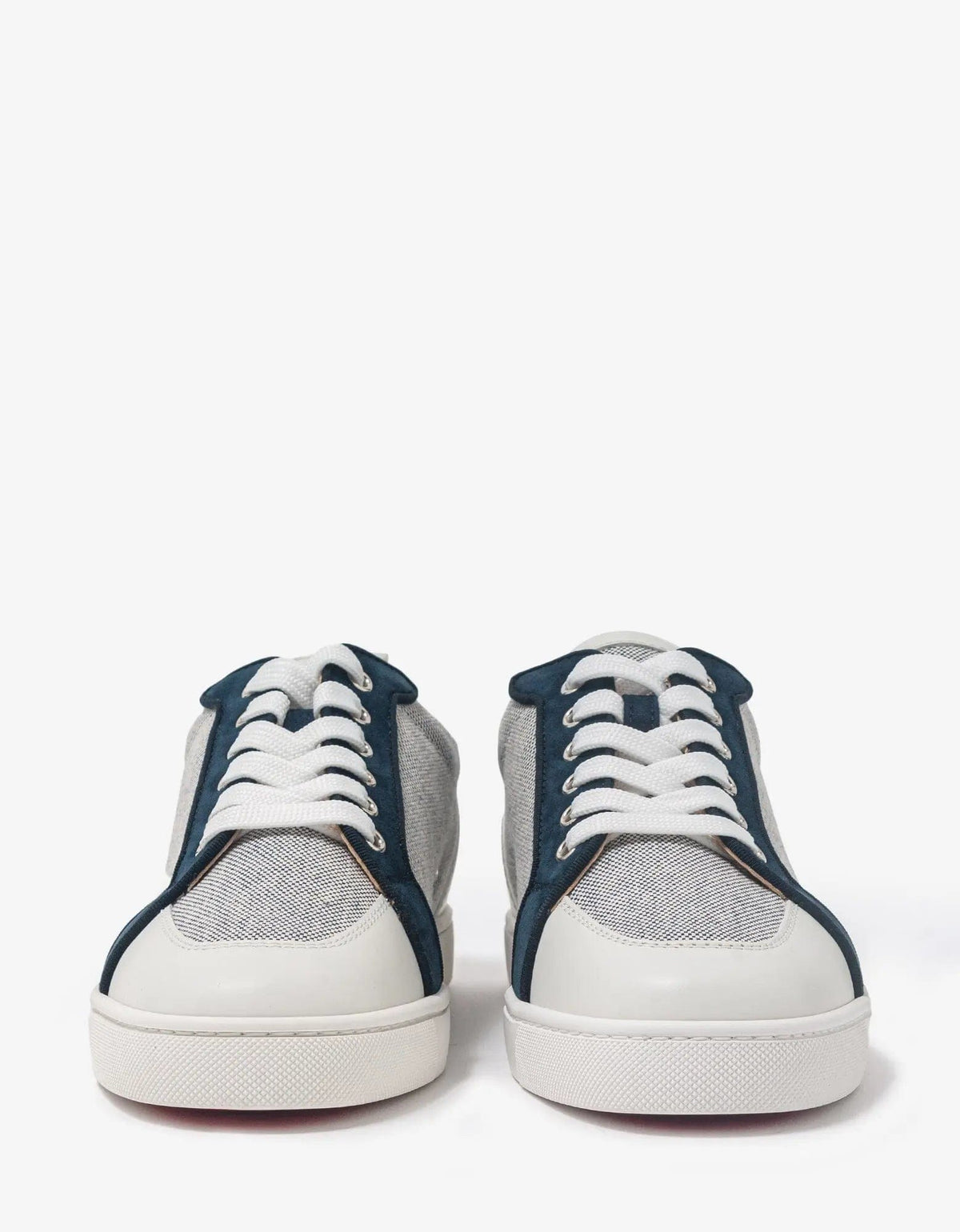 Christian Louboutin Rantulow Flat Navy Blue & White Trainers