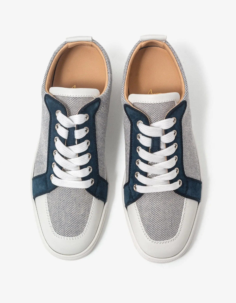 Christian Louboutin Rantulow Flat Navy Blue & White Trainers