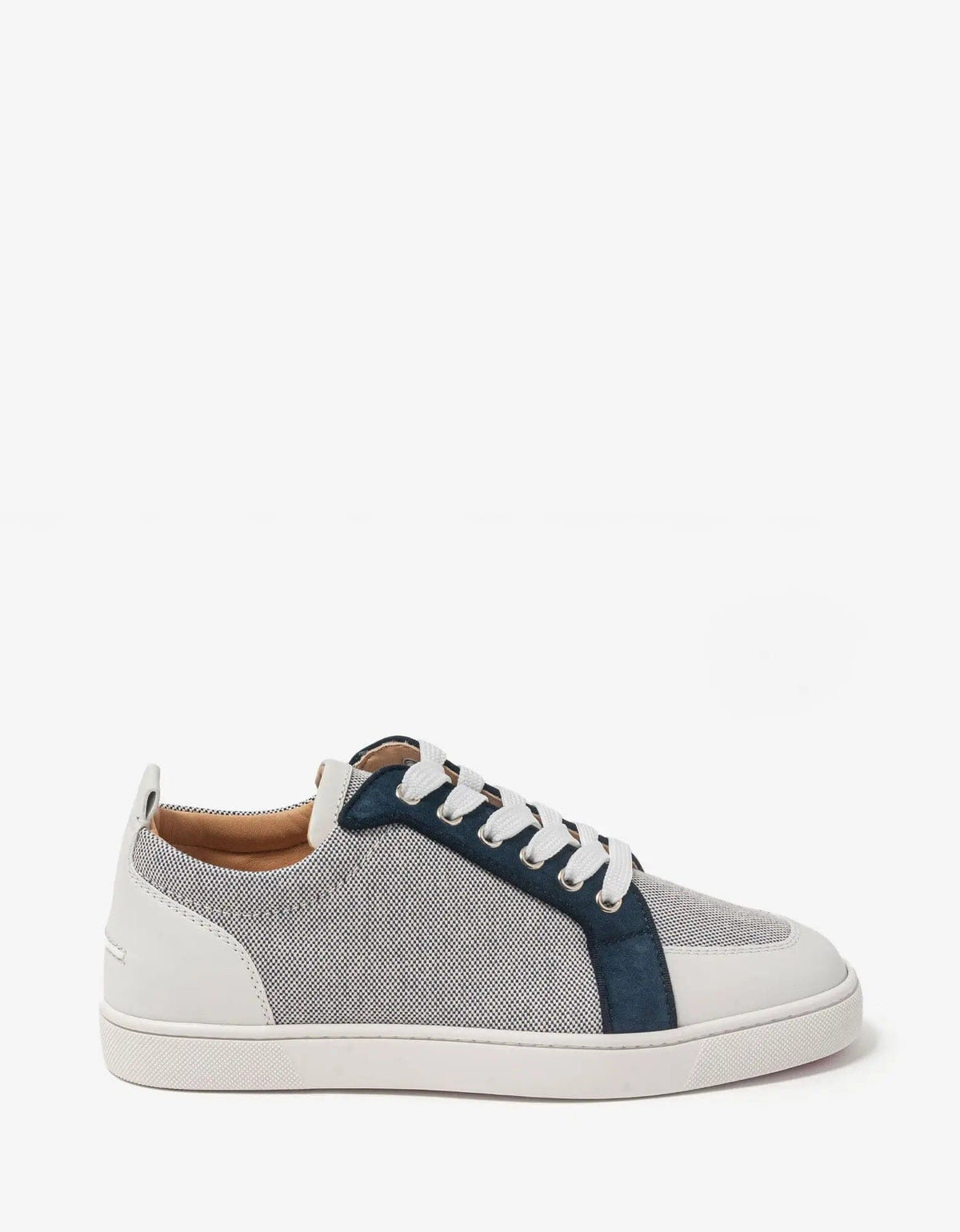 Christian Louboutin Rantulow Flat Navy Blue & White Trainers