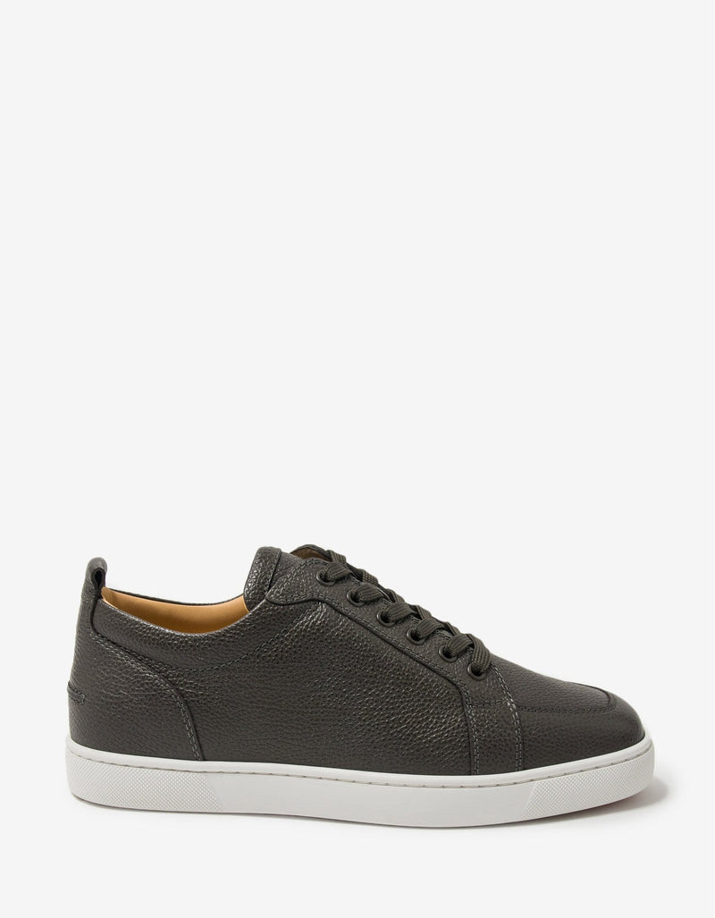 Christian Louboutin Rantulow Grey Grain Leather Trainers