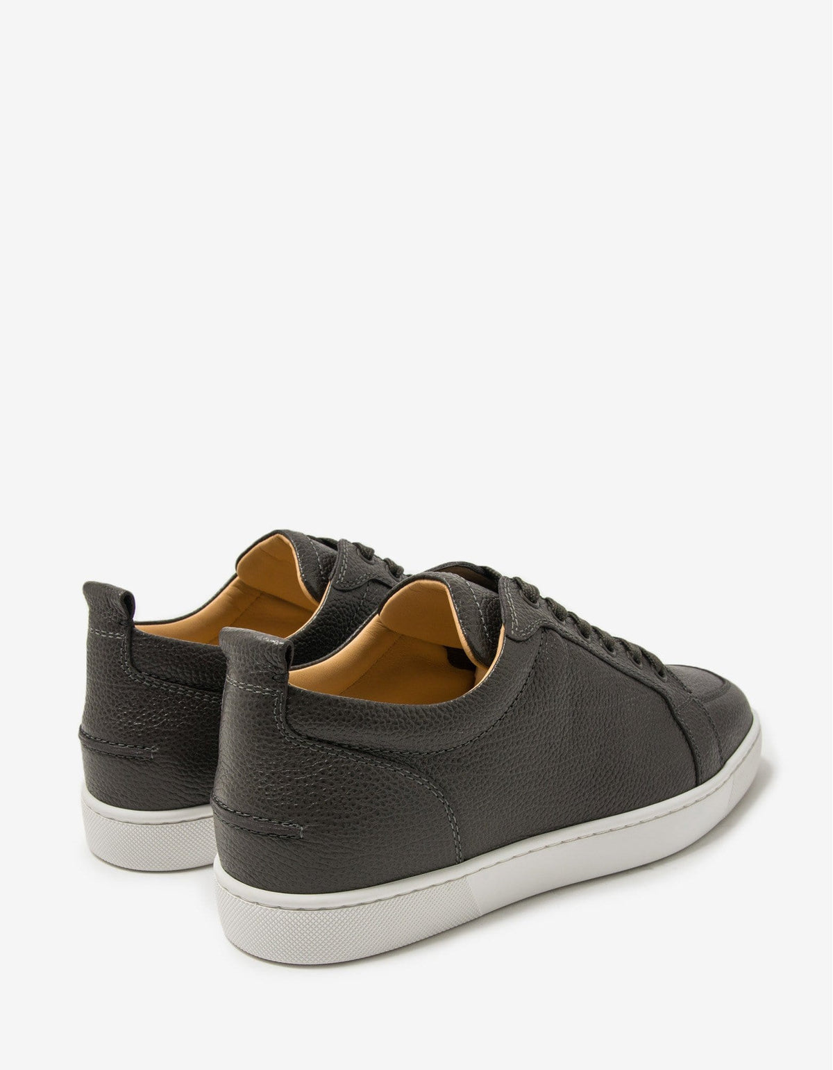 Christian Louboutin Rantulow Grey Grain Leather Trainers