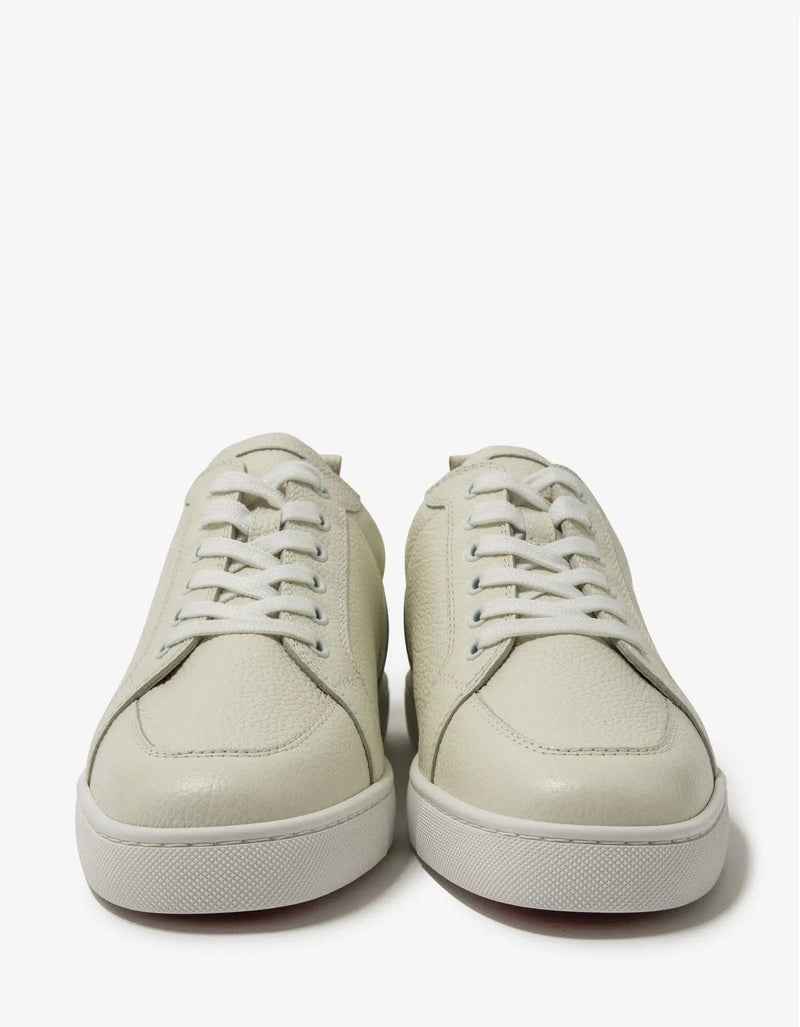 Christian Louboutin Rantulow Latte Grain Leather Trainers