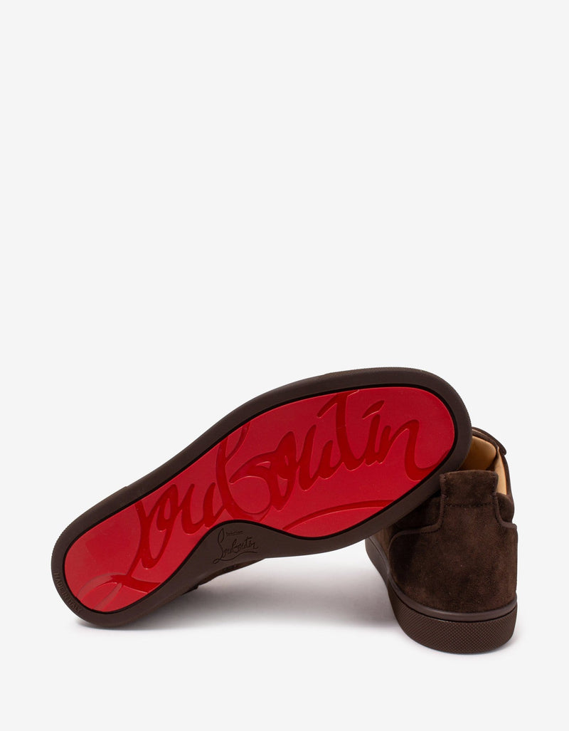 Christian Louboutin Rantulow Orlato Brown Suede Leather Trainers