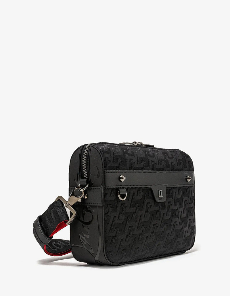 Christian Louboutin Ruisbuddy Black CL Varsity Messenger Bag