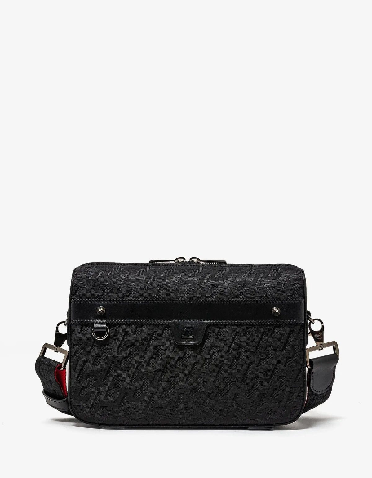 Christian Louboutin Ruisbuddy Black CL Varsity Messenger Bag