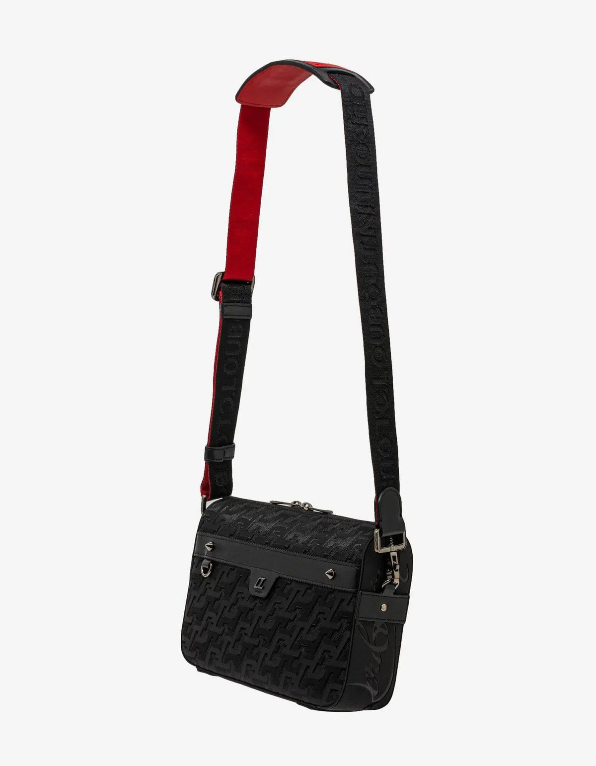 Christian Louboutin Ruisbuddy Black CL Varsity Messenger Bag