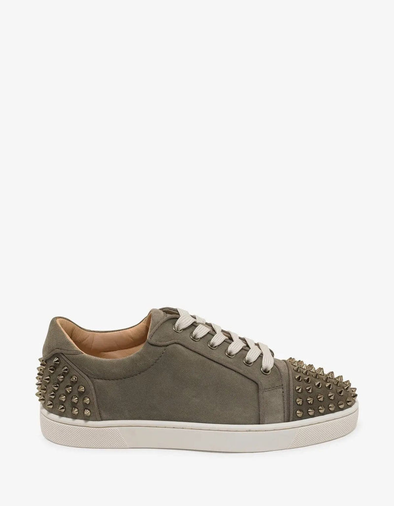 Christian Louboutin Seavaste 2 Orlato Khaki Suede Leather Trainers