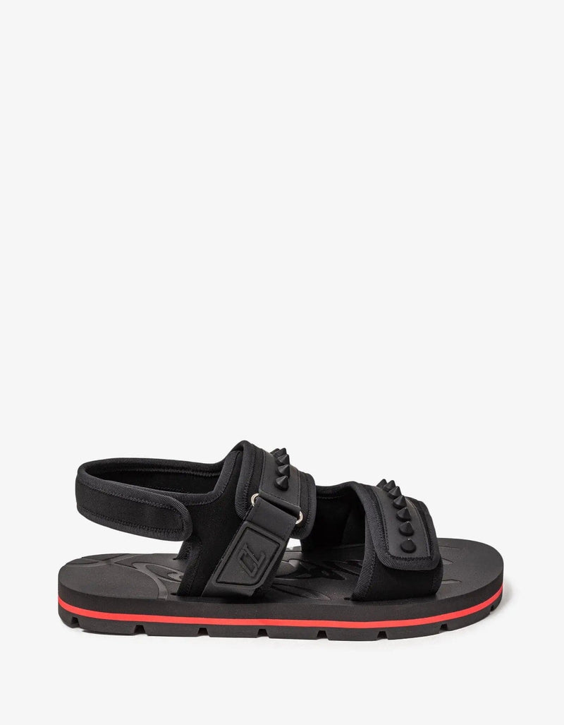 Christian Louboutin - Siwa Flat Black Sandals -