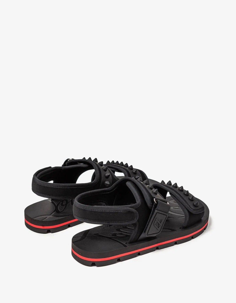 Christian Louboutin - Siwa Flat Black Sandals -