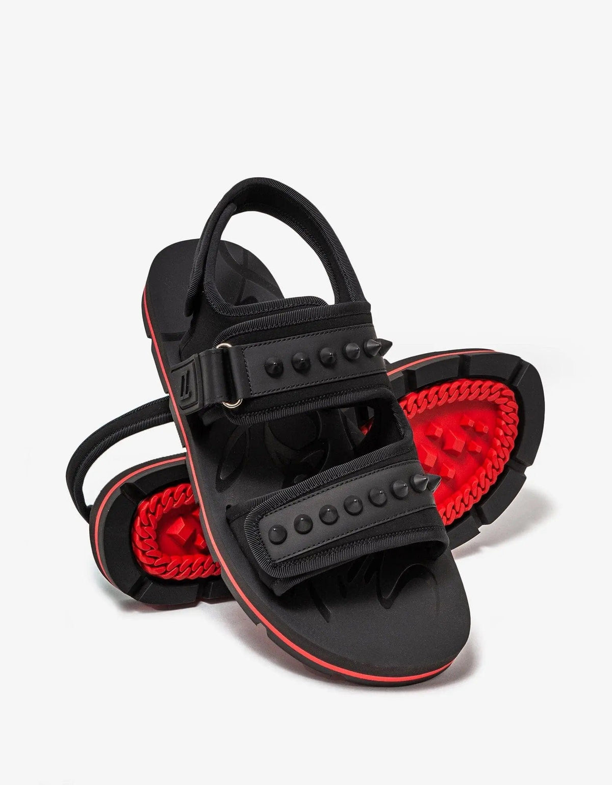 Christian Louboutin - Siwa Flat Black Sandals -