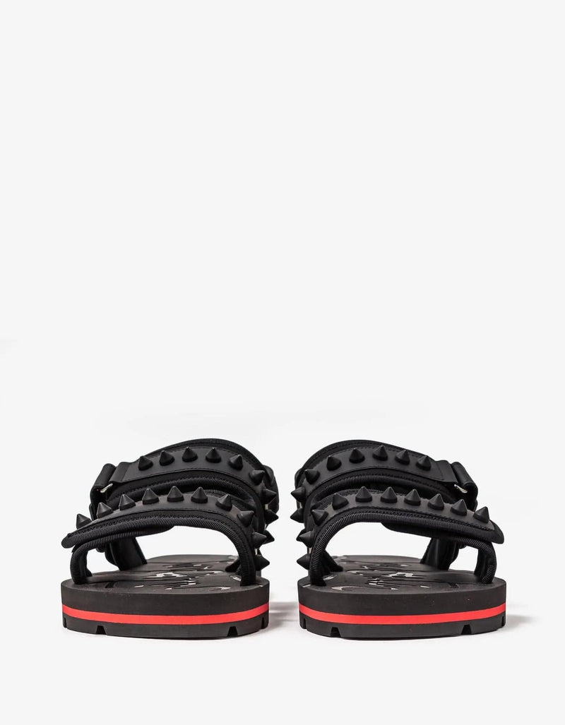 Christian Louboutin - Siwa Flat Black Sandals -