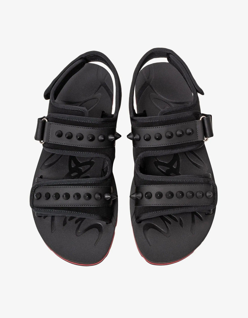 Christian Louboutin - Siwa Flat Black Sandals -