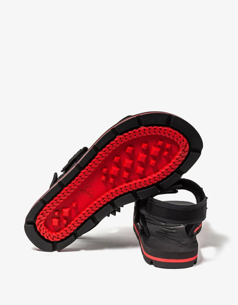 Christian Louboutin Siwa Flat Black Sandals -