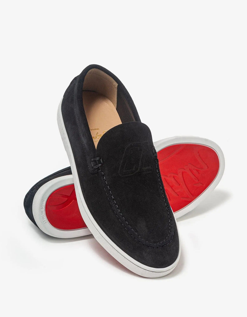 Christian Louboutin Varsiboat Black Suede Boat Shoes