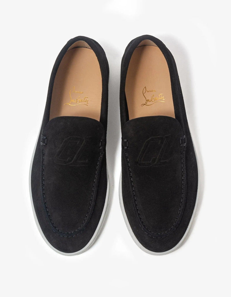 Christian Louboutin Varsiboat Black Suede Boat Shoes