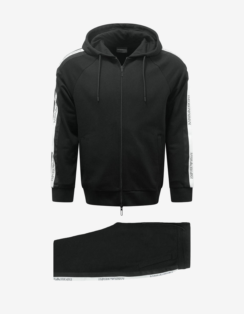 Emporio Armani Black Logo Band Tracksuit