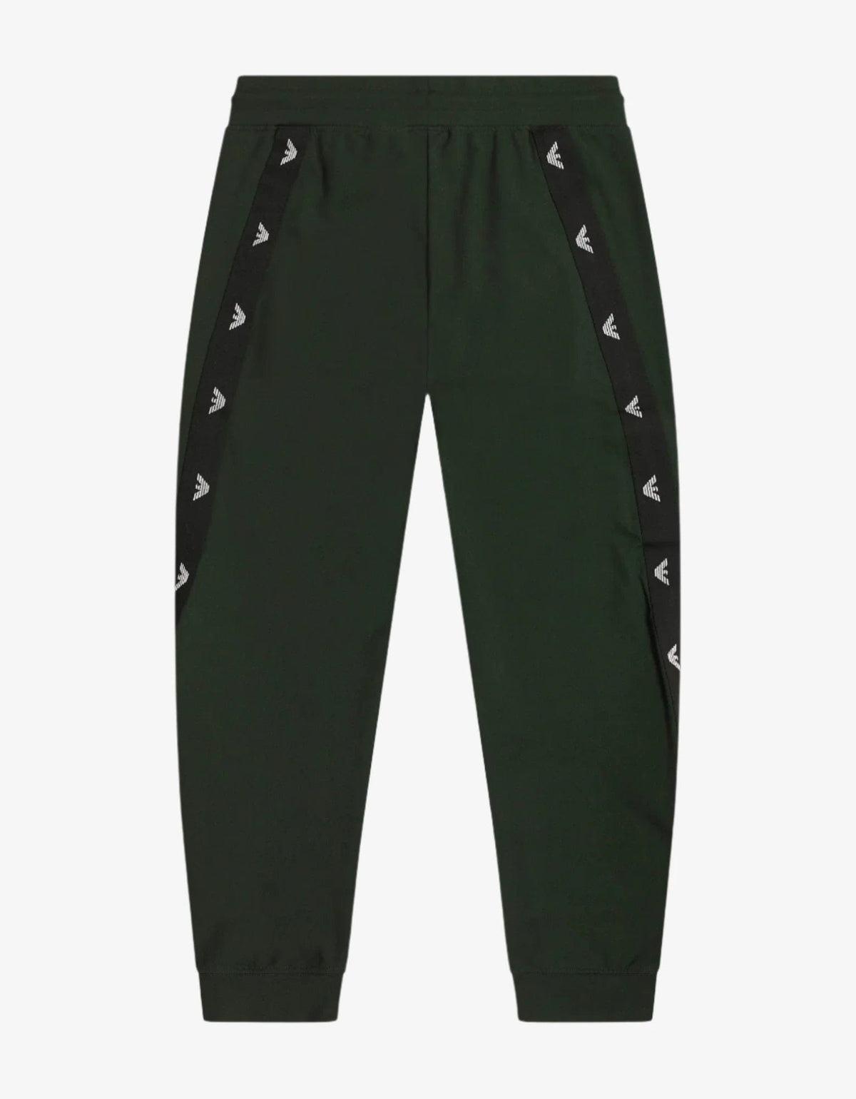 Emporio Armani Green Eagle Logo Tape Sweat Pants