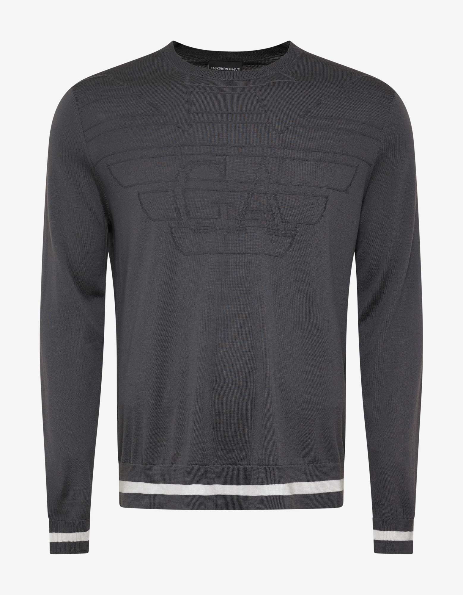 Grey armani jumper best sale